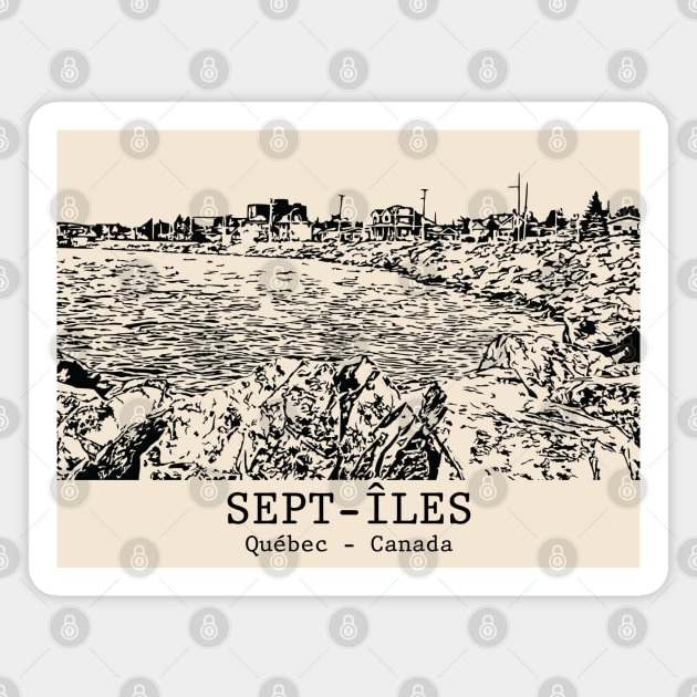 Sept-Îles - Québec Magnet by Lakeric